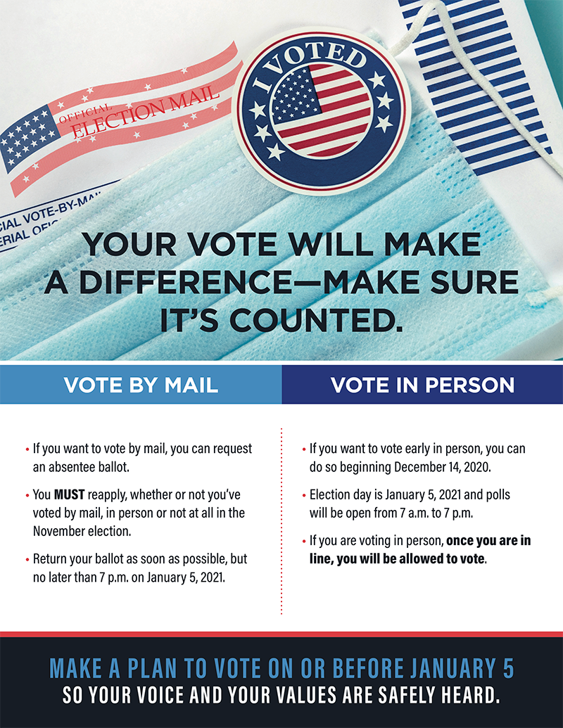 Flyer: Your Vote Will Make a Difference - Make Sure It's Counted